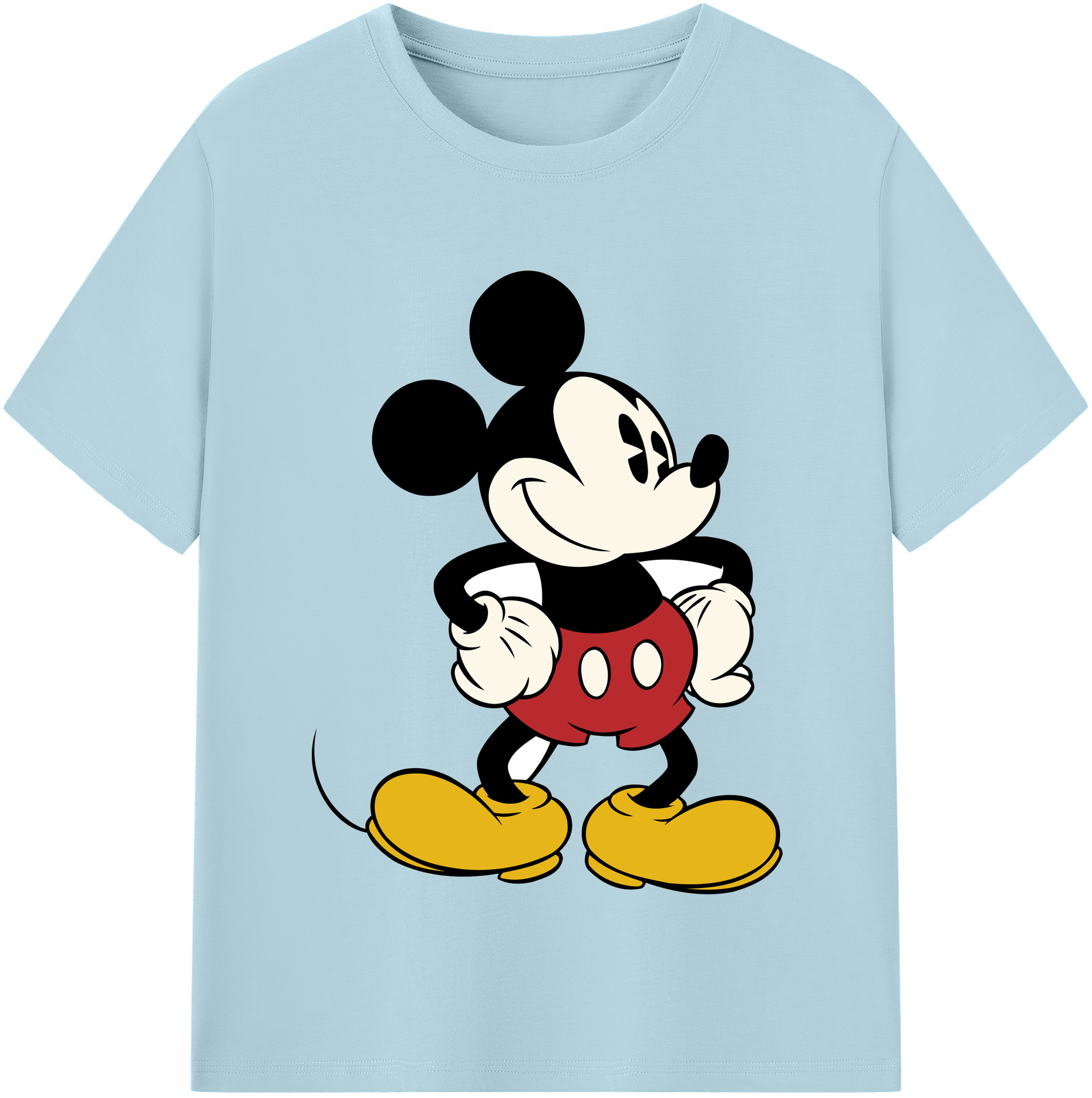 （画像用） ミッキーマウス Mickey Mouse 綿100％半袖Tシャツ（フロントプリント）